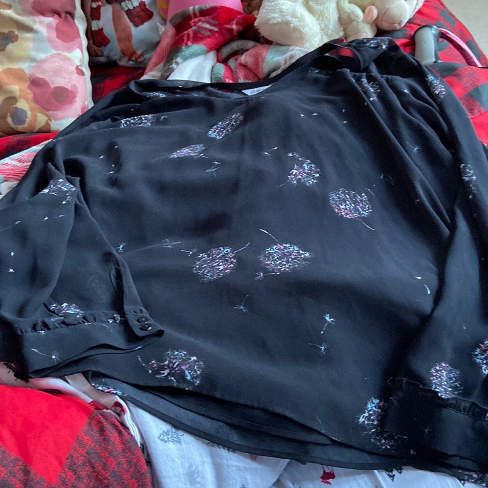 Woman’s Reitman’s sheer long sleeve blouse.  Size 2x.